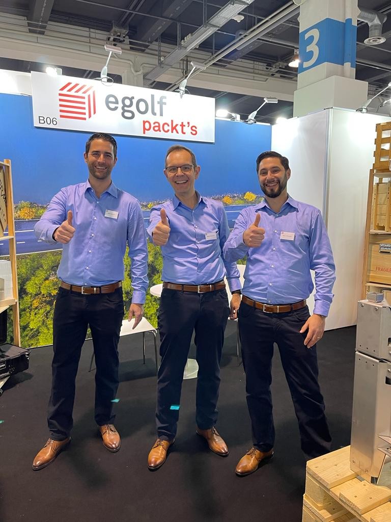 egolf verpackungs ag Team am Stand an der Empack 2023
