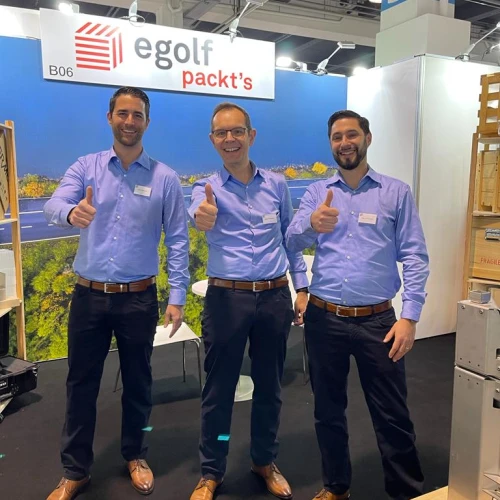 egolf verpackungs ag Team am Stand an der Empack 2023